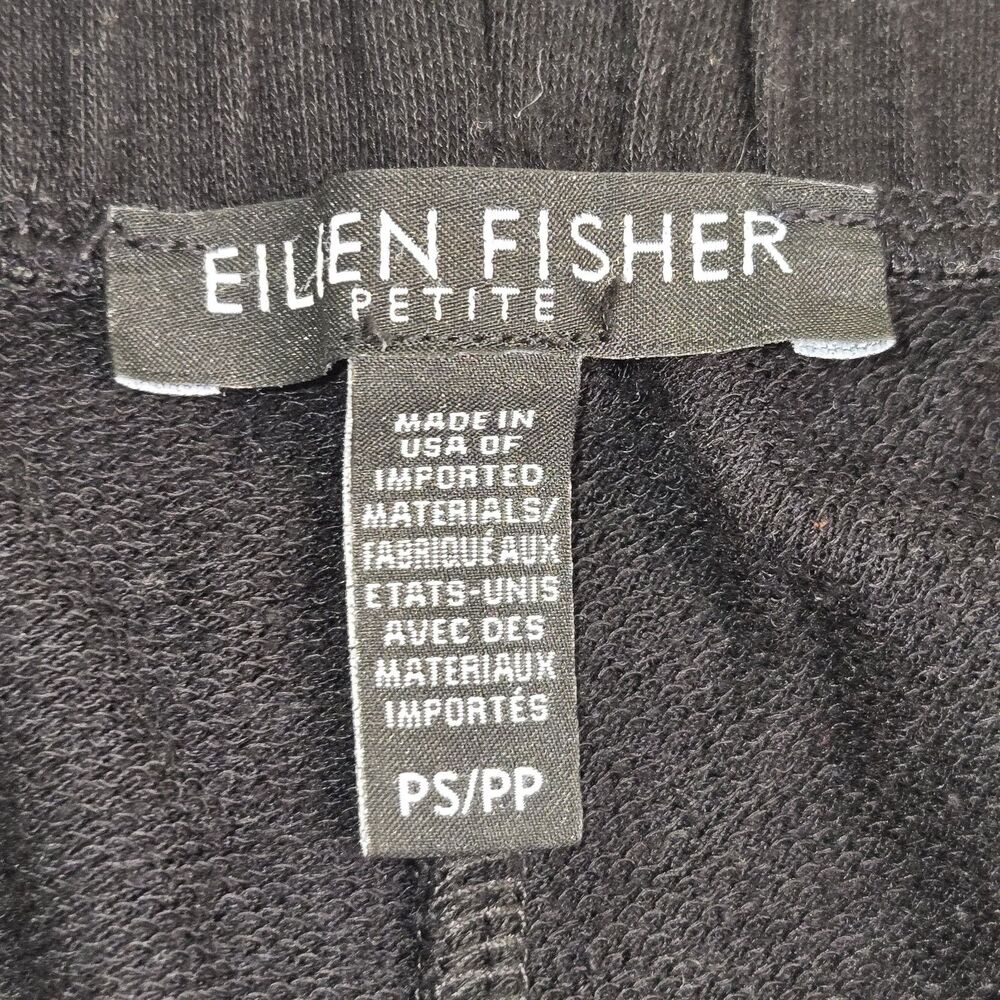 Eileen Fisher Womens Small PS Black Pull On Pants Elastic Waist Petite Viscose - Picture 4 of 4